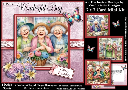 Three Laughing Ladies As Florists