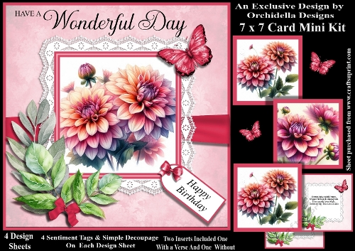 Pink Dahlia Wonderful Day