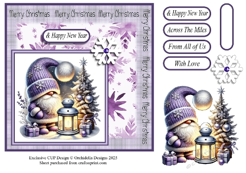 Lilac Christmas Gnome