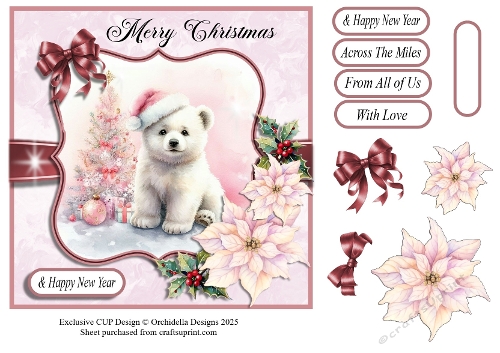Pastel Baby Bear Merry Christmas 3