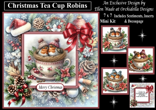 Christmas Tea Cup Robins