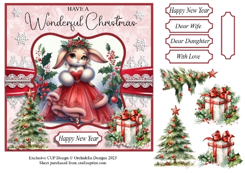 Elegant Bunny Christmas