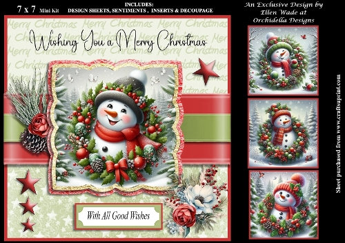 Christmas Snowman Wreath