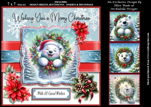 Christmas Polar Bear Wreath