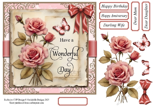 Vintage Roses Wonderful Day