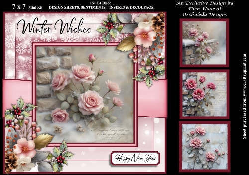 Frosty Roses and Winter Berries