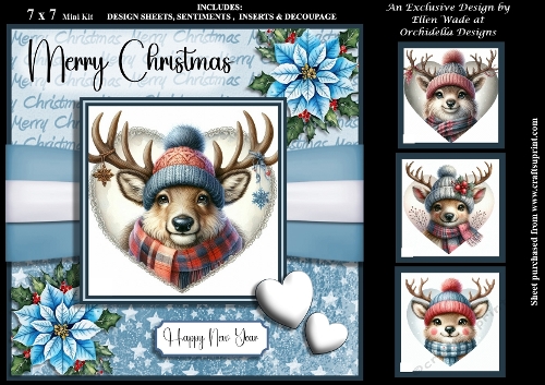 Christmas Reindeer Heart