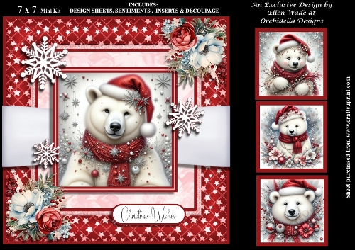 Dressed up Christmas Polar Bear