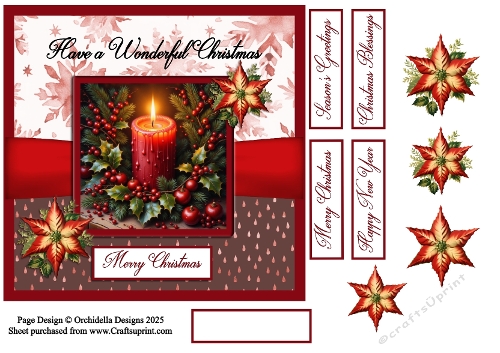 The Christmas Candle Glows