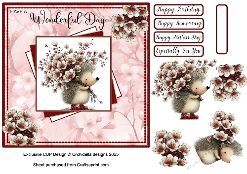 Birthday Hoggy With Apple Blossom