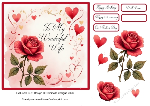 Wonderful Wife Red Rose