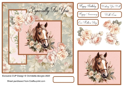 Beautiful Horse and Roses