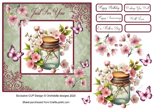 Apple Blossom Mason Jar