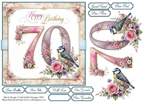 Pretty seventieth Birthday