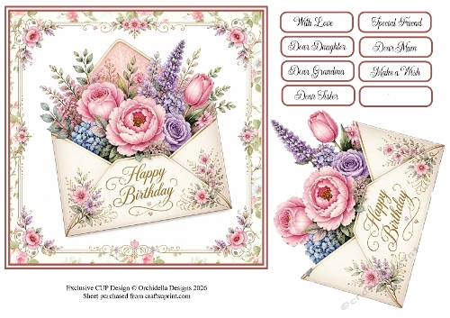 Floral Birthday Envelope