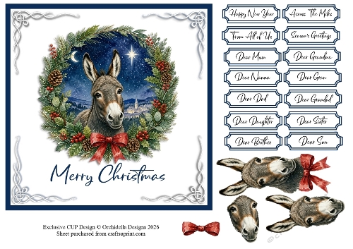 Donkey Wreath Christmas
