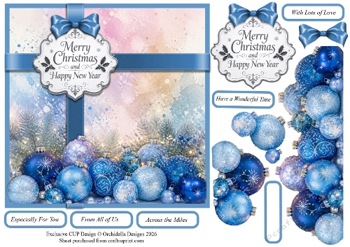 Pretty Blue Christmas Sparkle