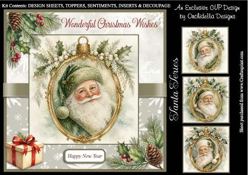 Vintage Santa Bauble