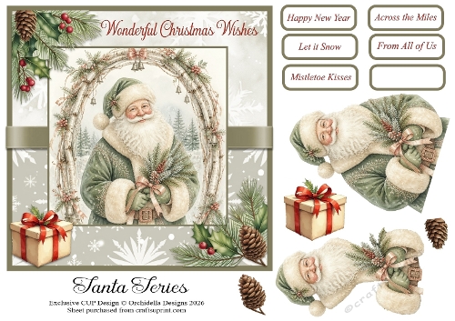 Vintage Smiling Santa