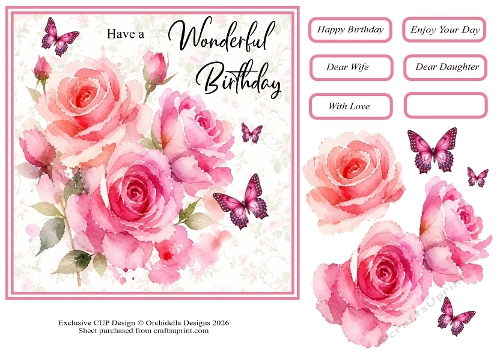 Wonderful Day Watercolour Roses