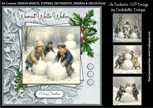Vintage Snowman Buiding