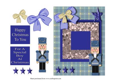 Soldier Blue Christmas Card Front
