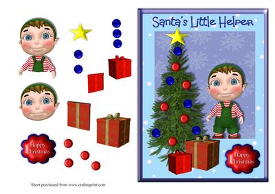 Santa's Little Helper Card Front