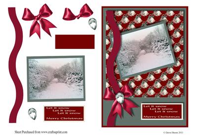Let It Snow Photo Card Front