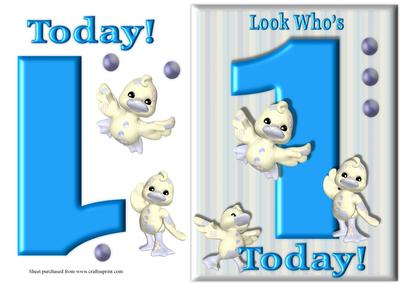 Boys Age 1 Card Front