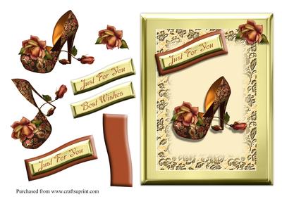 Elegant Shoe Just for You Card Front