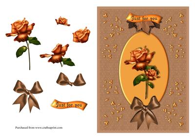Autumn Rose Card Front