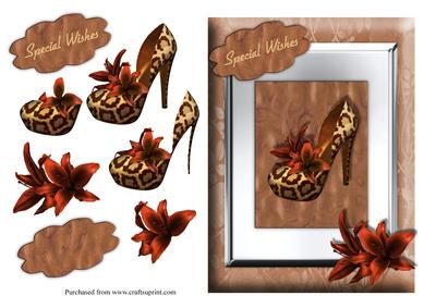 Special Wishes Lily Shoe Card Front