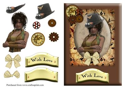 Steampunk with Love Card Front