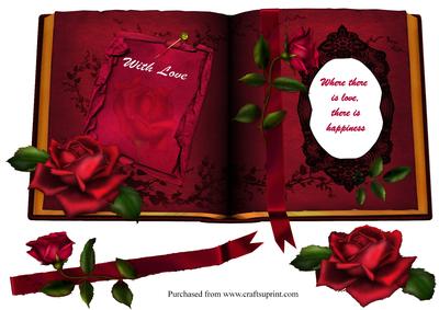 Book of Red Roses Card Front