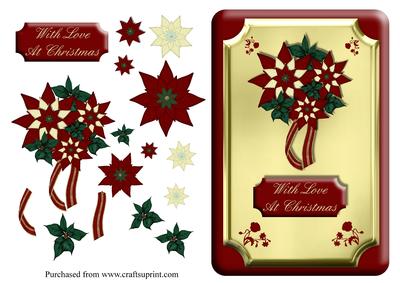 Gold & Red Christmas Card Front