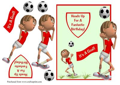 Footballer Over the Edge Card Front