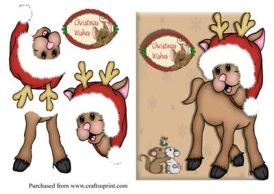 Sweet Rudolph Over the Edge Card Front