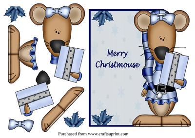 Merry Christmouse Over the Edge Card Front