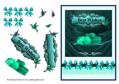 Box of Hearts Best Wishes Card Front