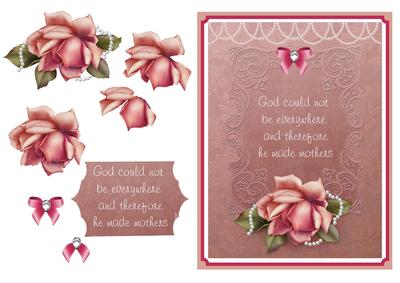 Mothers Pearly Rose Card Front