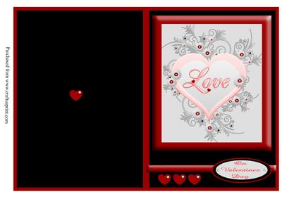 Love Heart Valentine Quick Card
