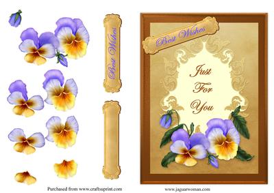 Just for You Pansy Card Front