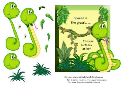 Snake Over the Edge Card Front