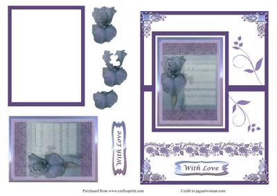 Iris with Love Card Front