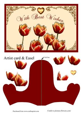 Tulips Artist Easel Card