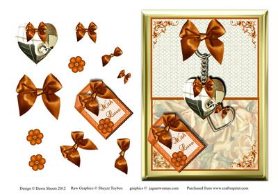 Bows and Hearts Card Front