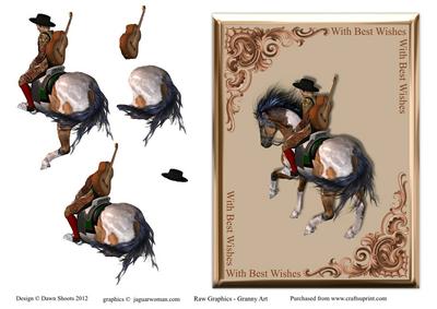 Best Wishes Toreador Card Front