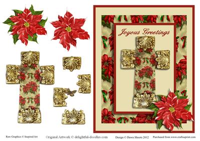 Poinsettia Cross