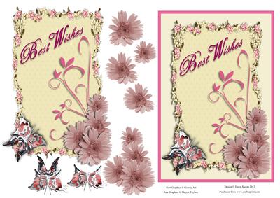 Best Wishes Flower Frame