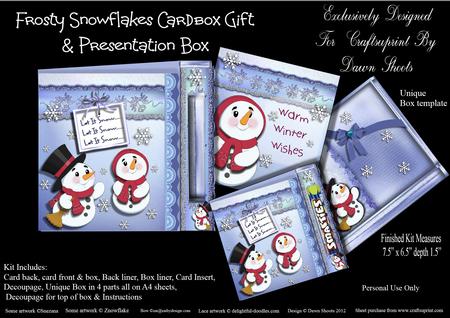Frosty Snowflakes Cardbox Gift & Presentation Box